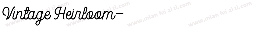 Vintage Heirloom字体转换